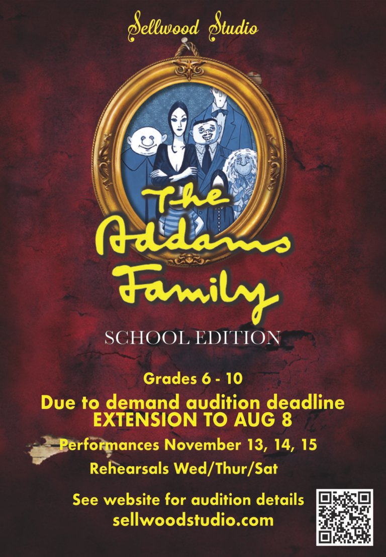 Addams 13 x 9 Audition Poster