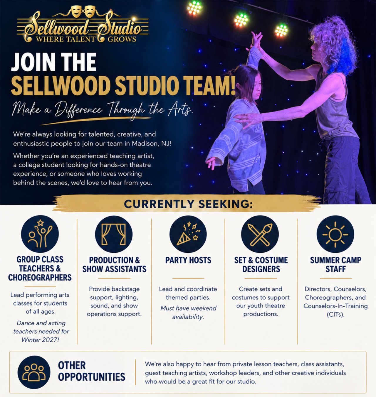 Sellwood Studio Winter 2027 Hiring Flyer