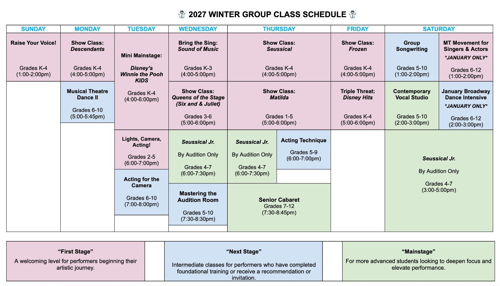 Winter Group Class 26 Winter Group Class 26